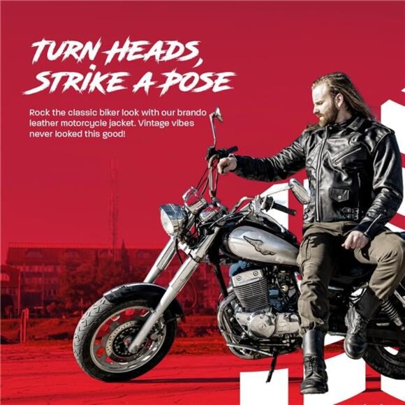 Leather Motorcycle Jacket Ultra Comfy Vintage Style Black Leather Jacket - Picture 4 of 8